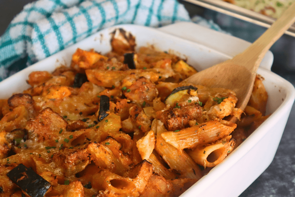 50/50 Chicken Pasta Bake